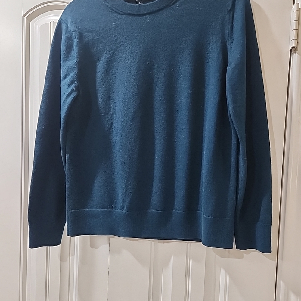 Banana Republic Men's Teal Crewneck Sweater